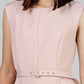 VESTIDO MIDI ROSA CINTURÓN