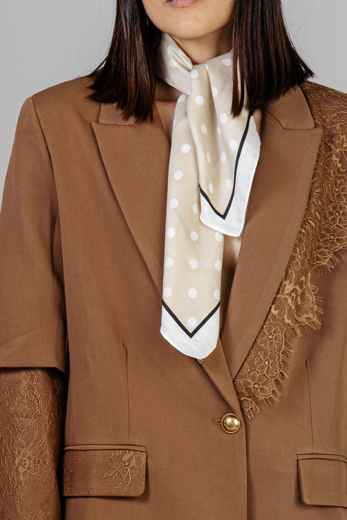 VESTIDO BLAZER CON ENCAJE