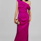 VESTIDO FUCSIA ASIMÉTRICO ELEGANTE
