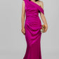 VESTIDO FUCSIA ASIMÉTRICO ELEGANTE