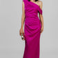 VESTIDO FUCSIA ASIMÉTRICO ELEGANTE