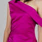 VESTIDO FUCSIA ASIMÉTRICO ELEGANTE