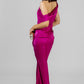 VESTIDO FUCSIA ASIMÉTRICO ELEGANTE