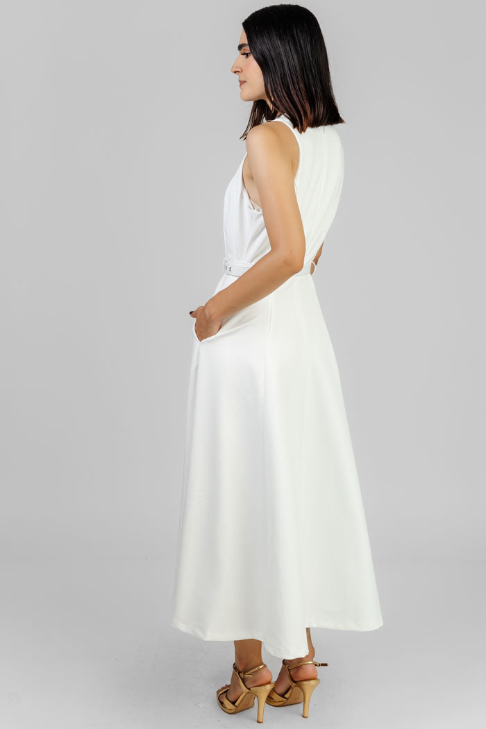 VESTIDO BLANCO CON FLORES