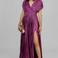 VESTIDO LARGO PLISADO ELEGANTE