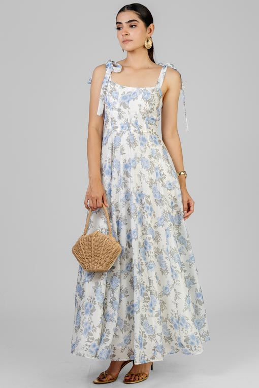 VESTIDO FLORAL LAZOS