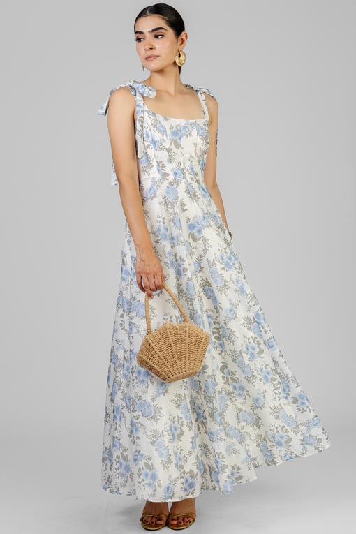 VESTIDO FLORAL LAZOS