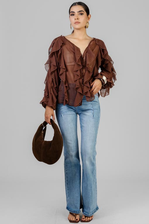 BLUSA OLANES CAFE