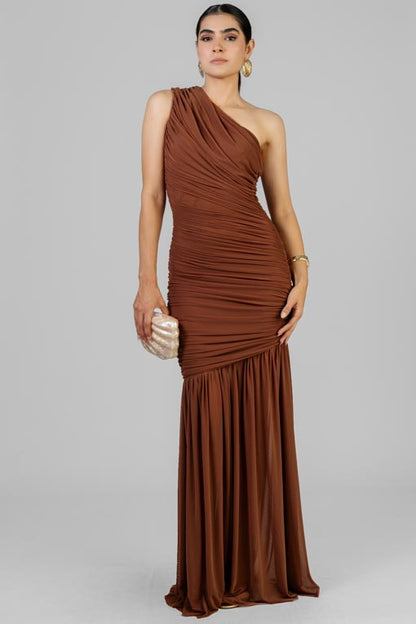 VESTIDO MESH FALDON PLISADO