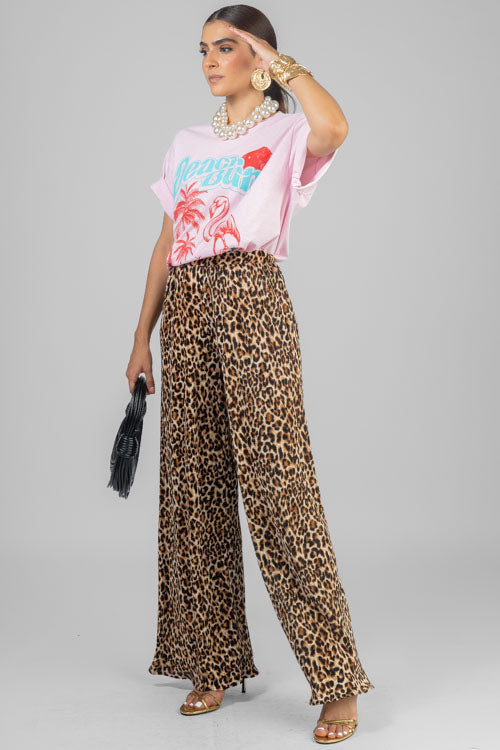 PANTALON PLISADO ANIMAL PRINT