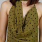 VESTIDO MIDI LUNARES CUELLO
