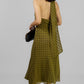 VESTIDO MIDI LUNARES CUELLO