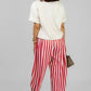 PANTALON RAYADO ASIMETRICO