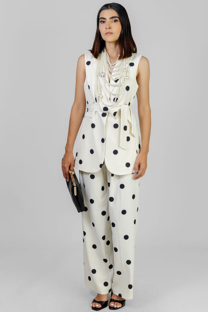 CONJUNTO POLKA CHALECO Y PANTALÓN