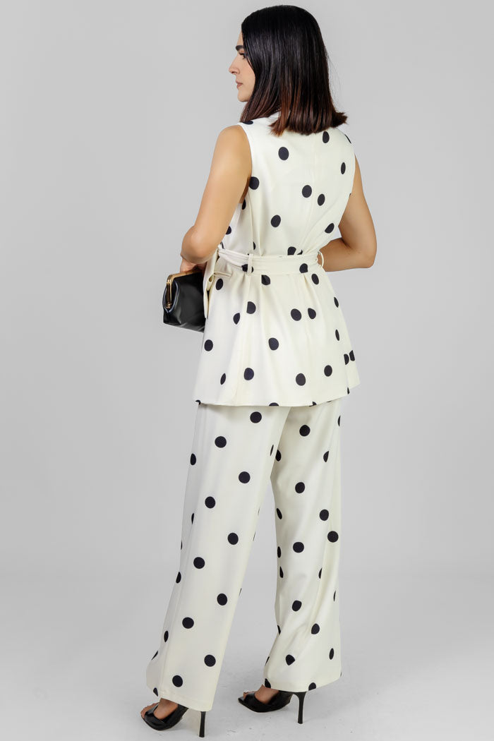 CONJUNTO POLKA CHALECO Y PANTALÓN