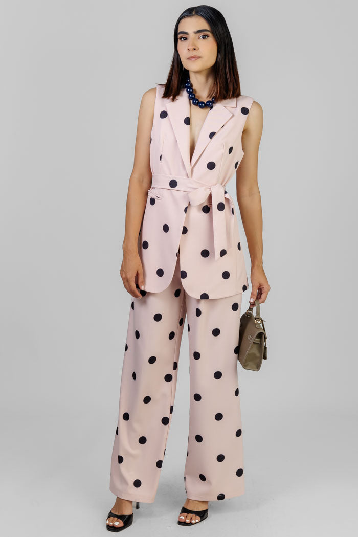 CONJUNTO POLKA CHALECO Y PANTALÓN