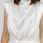 VESTIDO SATINADO MIDI ELEGANTE