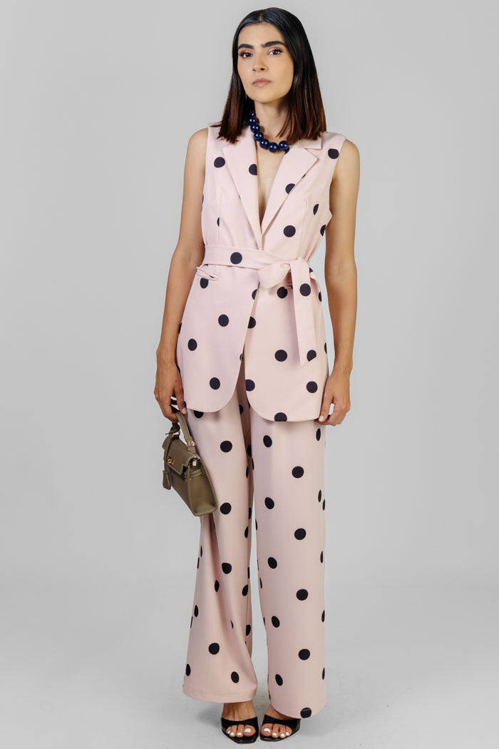 CONJUNTO POLKA CHALECO Y PANTALÓN