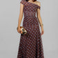 MAXI VESTIDO MESH CON LUNARES