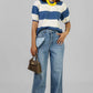 BLUSA TEJIDA RAYAS AZULES