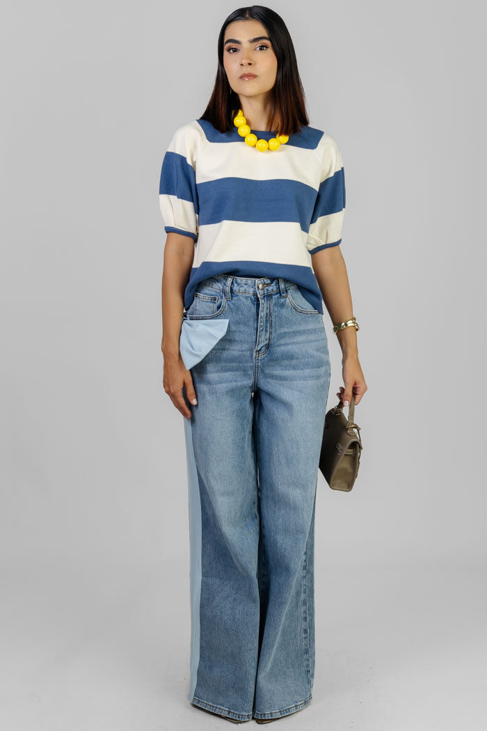 PANTALON DENIM CON LAZO