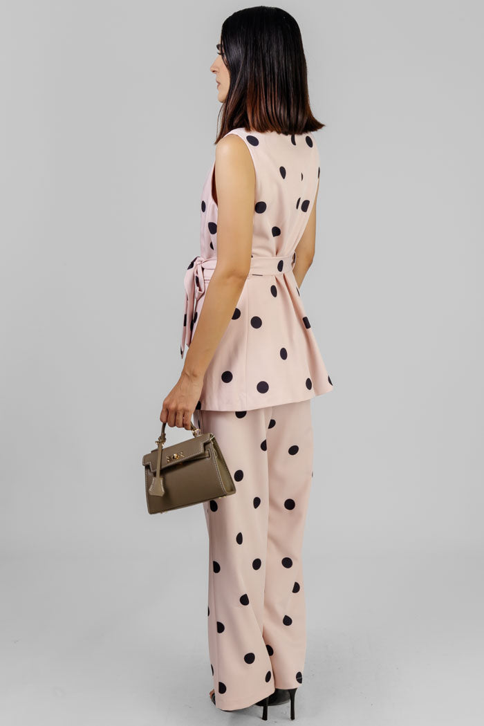 CONJUNTO POLKA CHALECO Y PANTALÓN
