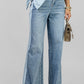 PANTALON DENIM CON LAZO