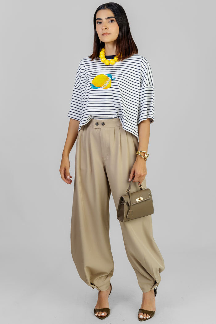 BLUSA RAYADA CON LIMONES