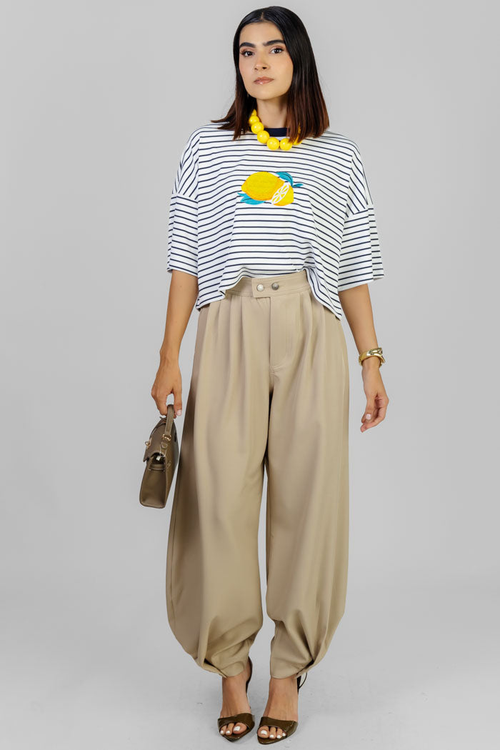 BLUSA RAYADA CON LIMONES