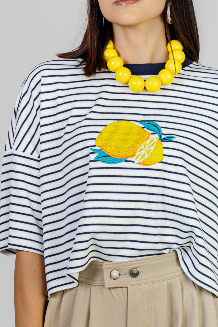 BLUSA RAYADA CON LIMONES