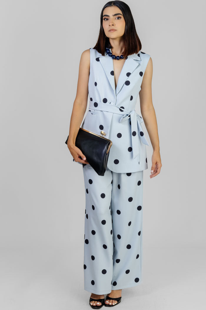 CONJUNTO POLKA CHALECO Y PANTALÓN