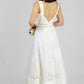 VESTIDO MIDI BORDADO BLANCO