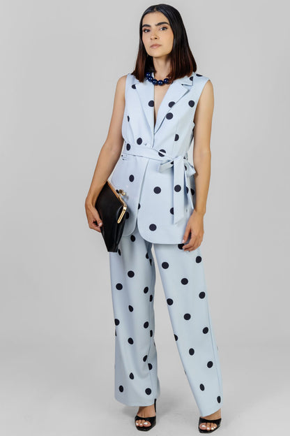 CONJUNTO POLKA CHALECO Y PANTALÓN