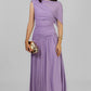 VESTIDO LILA DRAPEADO ELEGANTE