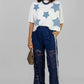 BLUSA BLANCA ESTRELLAS DENIM