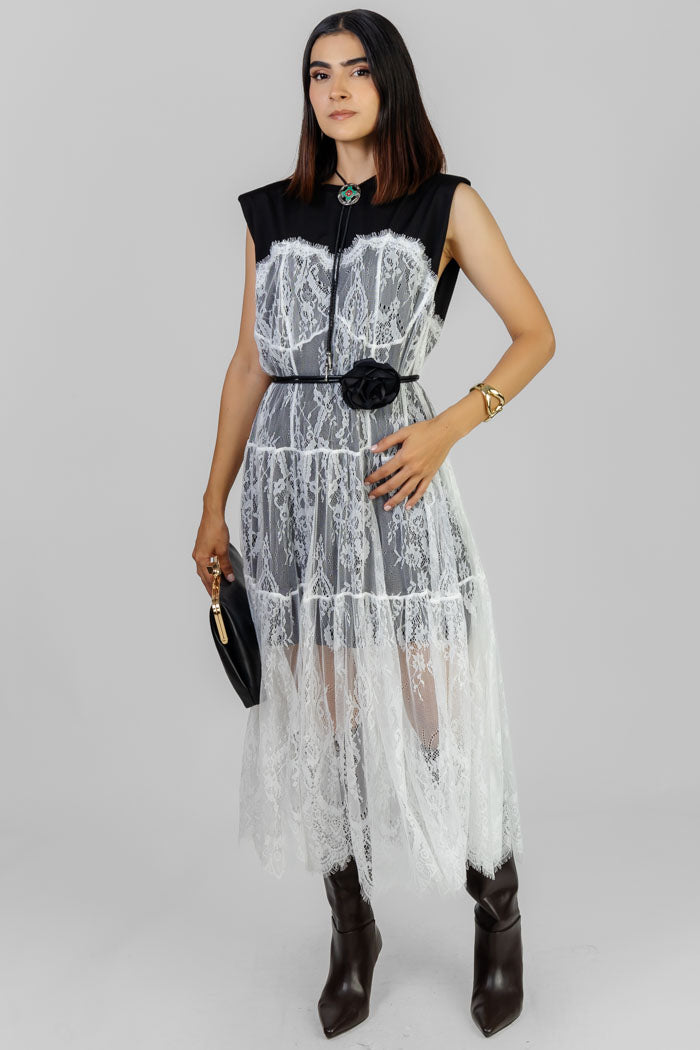 VESTIDO VELO ENCAJE