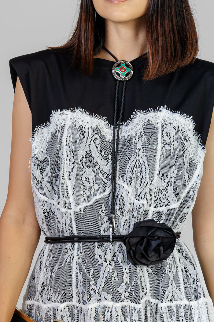 VESTIDO VELO ENCAJE