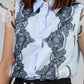 BLUSA CELESTE CON ENCAJE