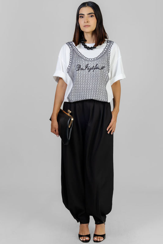 BLUSA BLANCA ESTAMPADA OVERSIZE