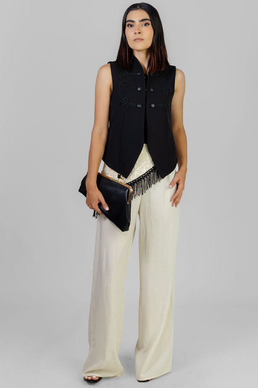 PANTALON AMPLIO OFF WHITE