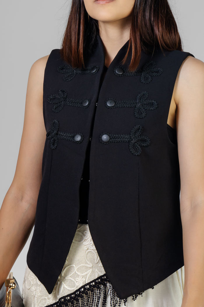 BLUSA NEGRA ESTILO MILITAR