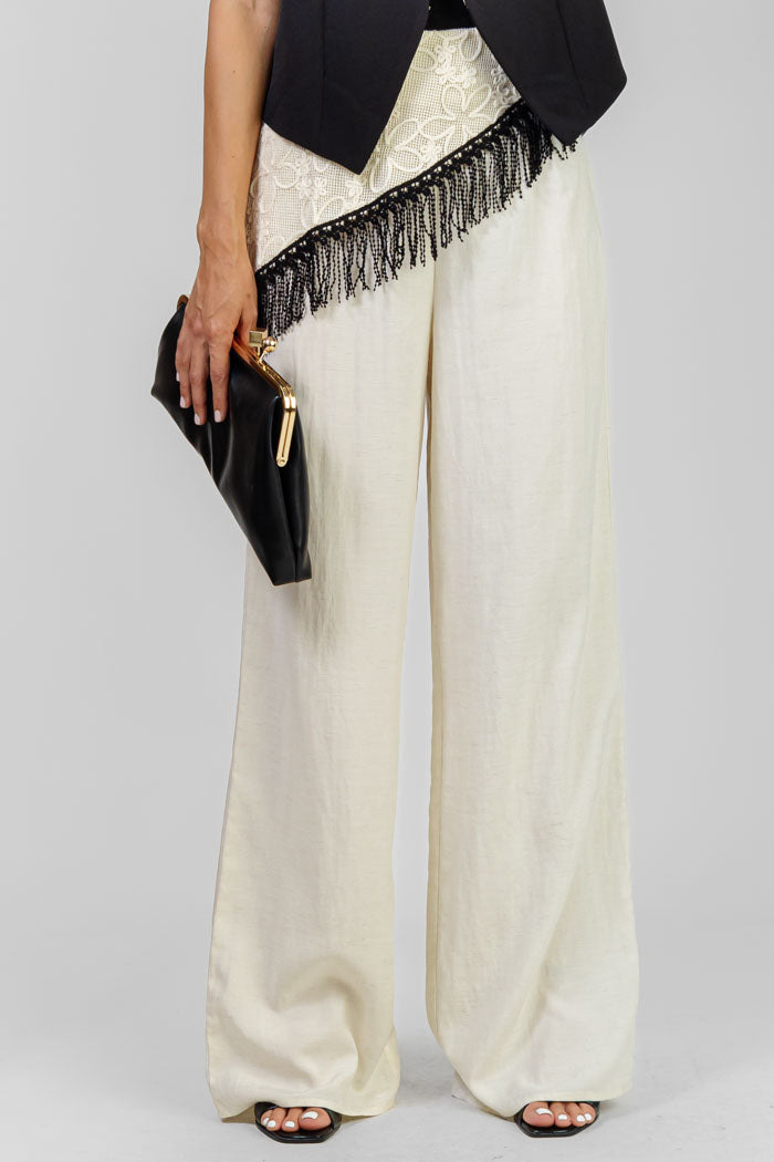 PANTALON AMPLIO OFF WHITE