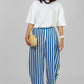 PANTALON RAYADO ASIMETRICO
