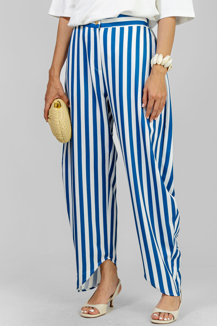 PANTALON RAYADO ASIMETRICO