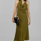 VESTIDO MIDI LUNARES CUELLO