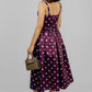 VESTIDO MIDI SATINADO DOTS