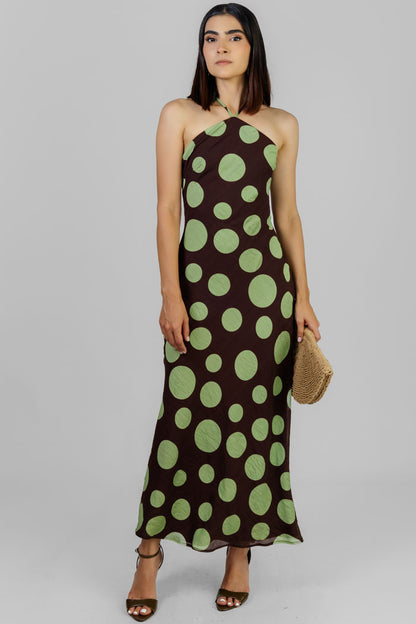 MAXI VESTIDO CON LUNARES