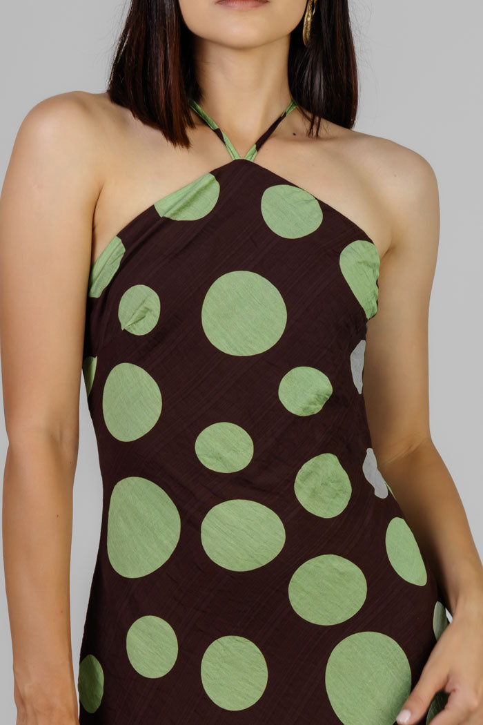 MAXI VESTIDO CON LUNARES