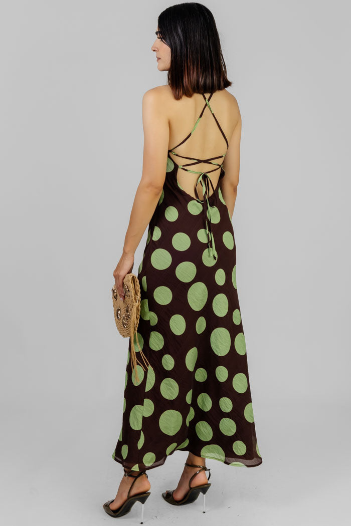 MAXI VESTIDO CON LUNARES