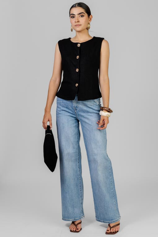 BLUSA TEJIDO NEGRO